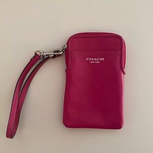 Coach Hot Pink Wallet Wristlet